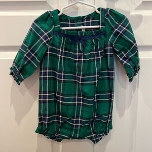 Janie and Jack Collection layette tartan romper holiday